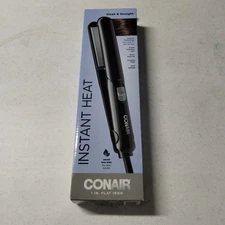 Conair Instant Heat Flat Iron 1" Ceramic Plate Sleek & Straight (DD