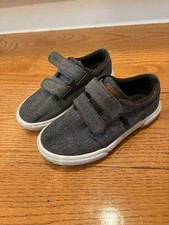 Polo Ralph Lauren Kids Gray Canvas Sneakers   Size 9
