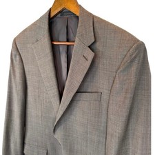 Lauren Ralph Lauren Men  s 40R Glen Plaid Wool Blazer Sport Coat Classic Gray