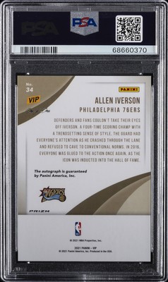 2022 PANINI NAT VIP AUTO-PEACOCK 1/1 #34 ALLEN IVERSON 1/1