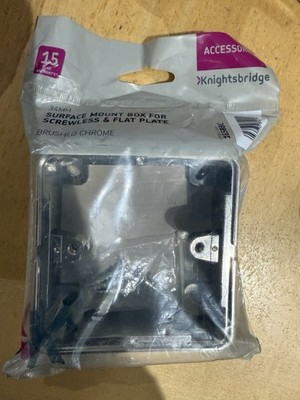 Knightsbridge 1G Surface Box - Brushed Chrome Effekt
