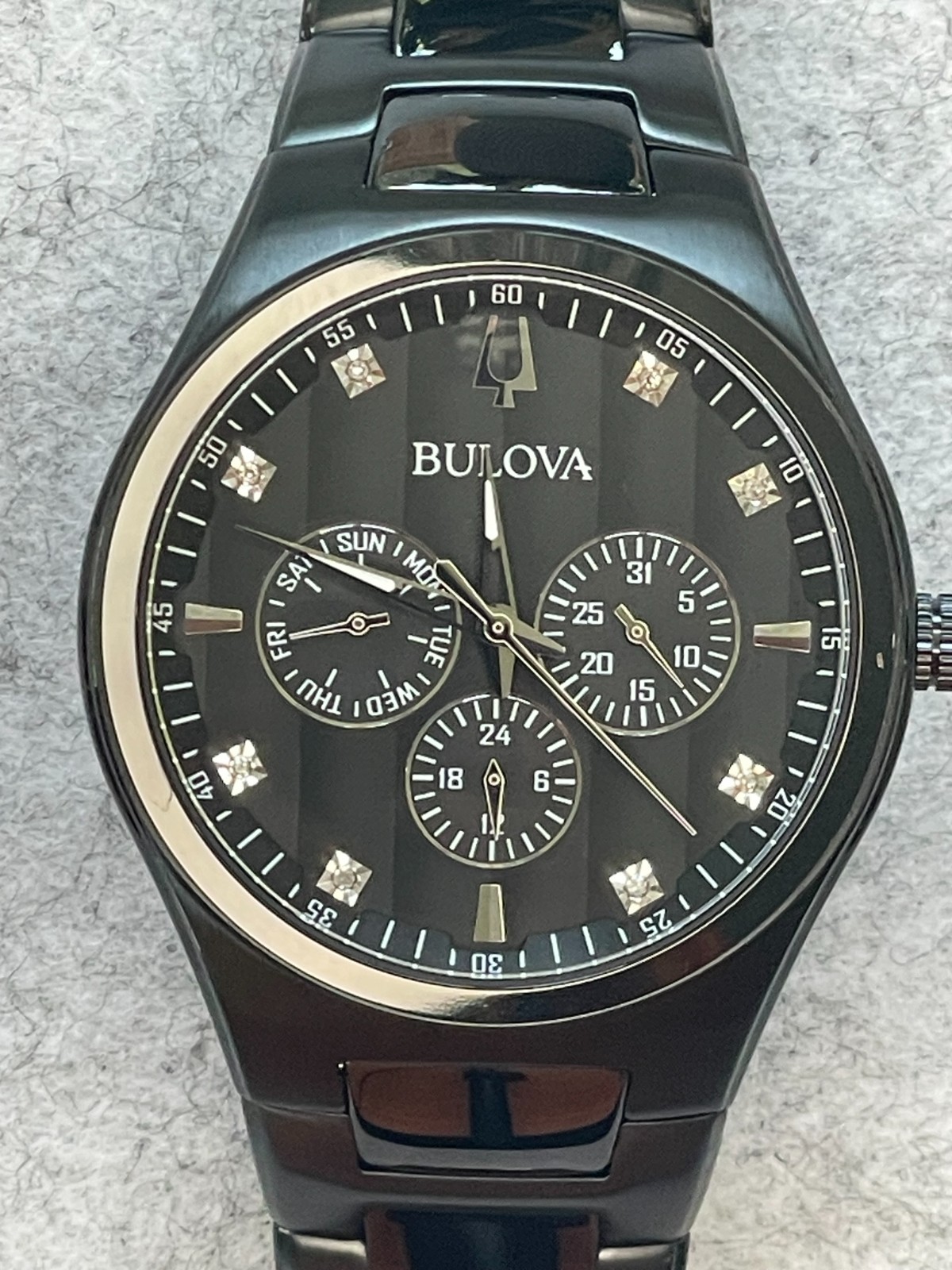 Bulova 98D173 Classic Multifunction Black Dial Men's Watch