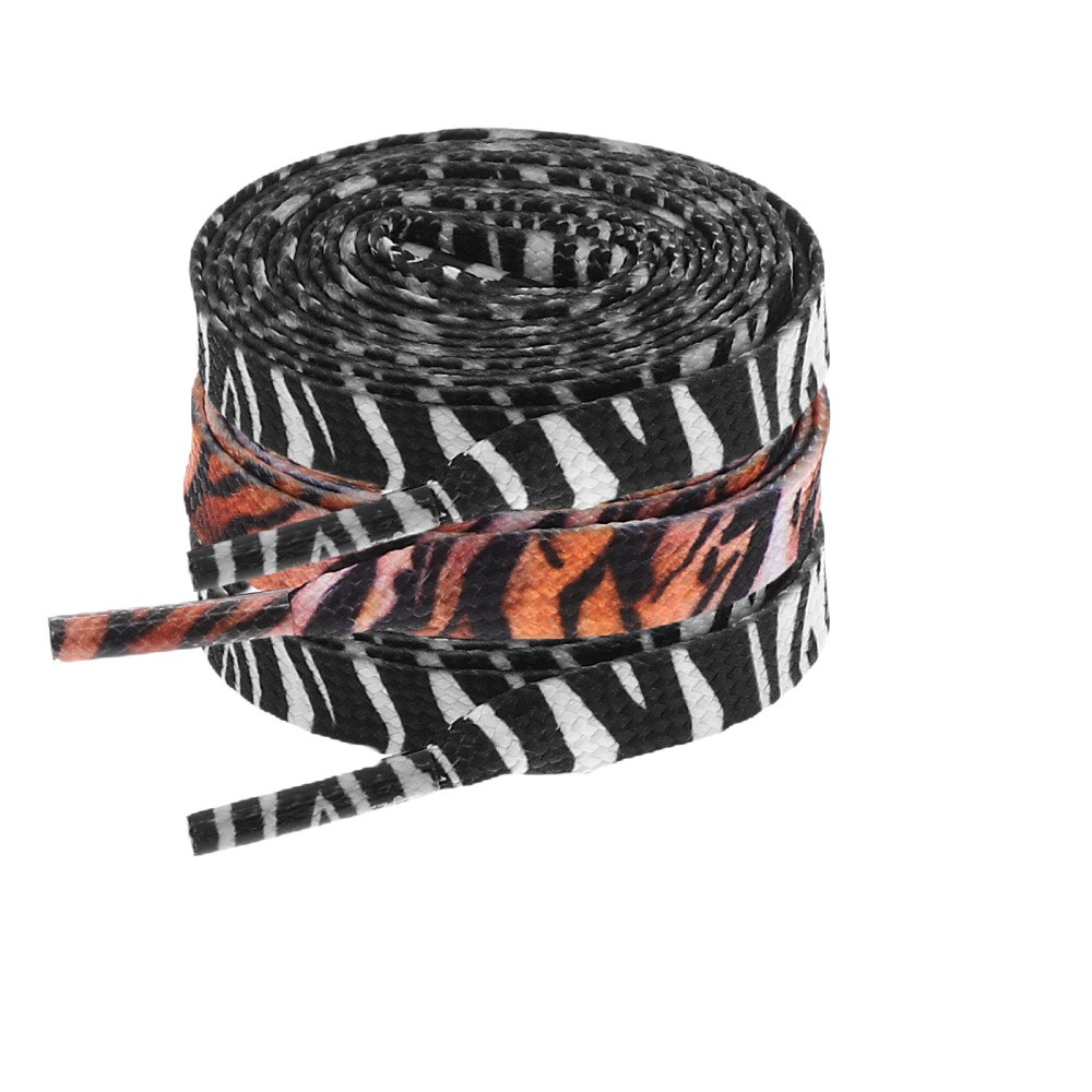 APL 2 Paia Lacci Stampa Animalier Elasticizzati Sneaker Piatti per Scarpe Sportive