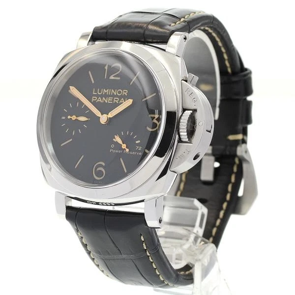 Panerai — Officine Panerai Luminor 1950 3 Days PAM00423 47mm SS Black Dial Watch #C3435