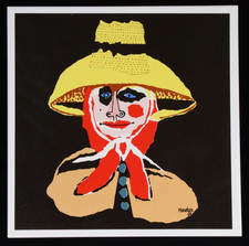 César Manrique ~ Campesina ~ ceramic tile signed 1985 flagstone signed