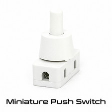 Mini Push Switch 2 Amp ON OFF Button Press Switch Lamp Light White