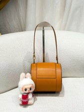 Bvlgari Brown Caramel B.Zero1 Barrel Grained Leather Shoulder Crossbody AUTH