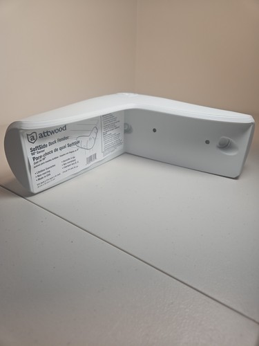 ATTWOOD Softside UV-Resistant Marine Corner White Dock Fender 12" x 12"