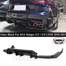 For Kia Stinger Gt 2018-2022 Ad Style Rear Bumper Diffuser Side Spat Gloss Black