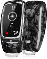 T-carbon Real Carbon Fiber Key Fob Cover Compatible with Mercedes Benz Key Fob