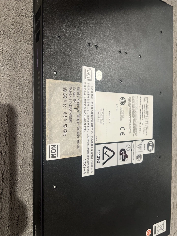 Mrv 4000 T Series Lx-4000t-001ac - Image 3 of 4