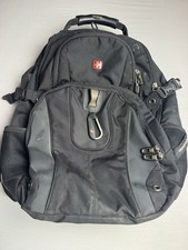 SwissGear ScanSmart Laptop Backpack Black TSA Friendly Travel School Tech Bag