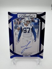 2024 Panini Flawless Laiatu Latu Rookie Frame Signatures Sapphire RC Auto #5/10