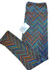 NWT LuLaRoe TC Leggings Neon 80s Aztec Geometric Blocks Dots Unicorn Black