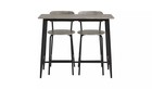 Grey Dining Table 2x Grey Stools Black Legs Argos Home Crowe Ex Display Boxed