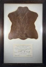 Minuteman Outline in Cowhide Gifted to Lyndon B Johnson's Advisor at White House