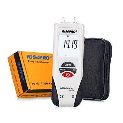 Manometer, RISEPRO Digital Air Pressure Meter and Differential Pressure Gauge