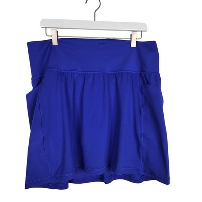 ATHLETA Salutation Stash 14 1/2 Skort Womens 1X Blue Athletic Pockets Running