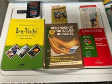 6 Book Portuguese Learning Lot Dictionary Translation Travel Brazil Portugal