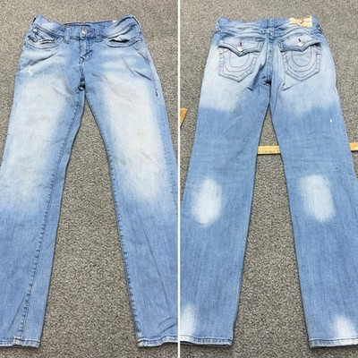 True Religion Jeana Ricky Flap Pocket Men's 30x33 Relaxed Straight Blue