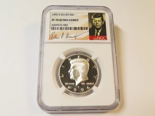 1996 S SILVER NGC PF 70 ULTRA CAMEO PROOF KENNEDY HALF DOLLAR COIN 50 CENT