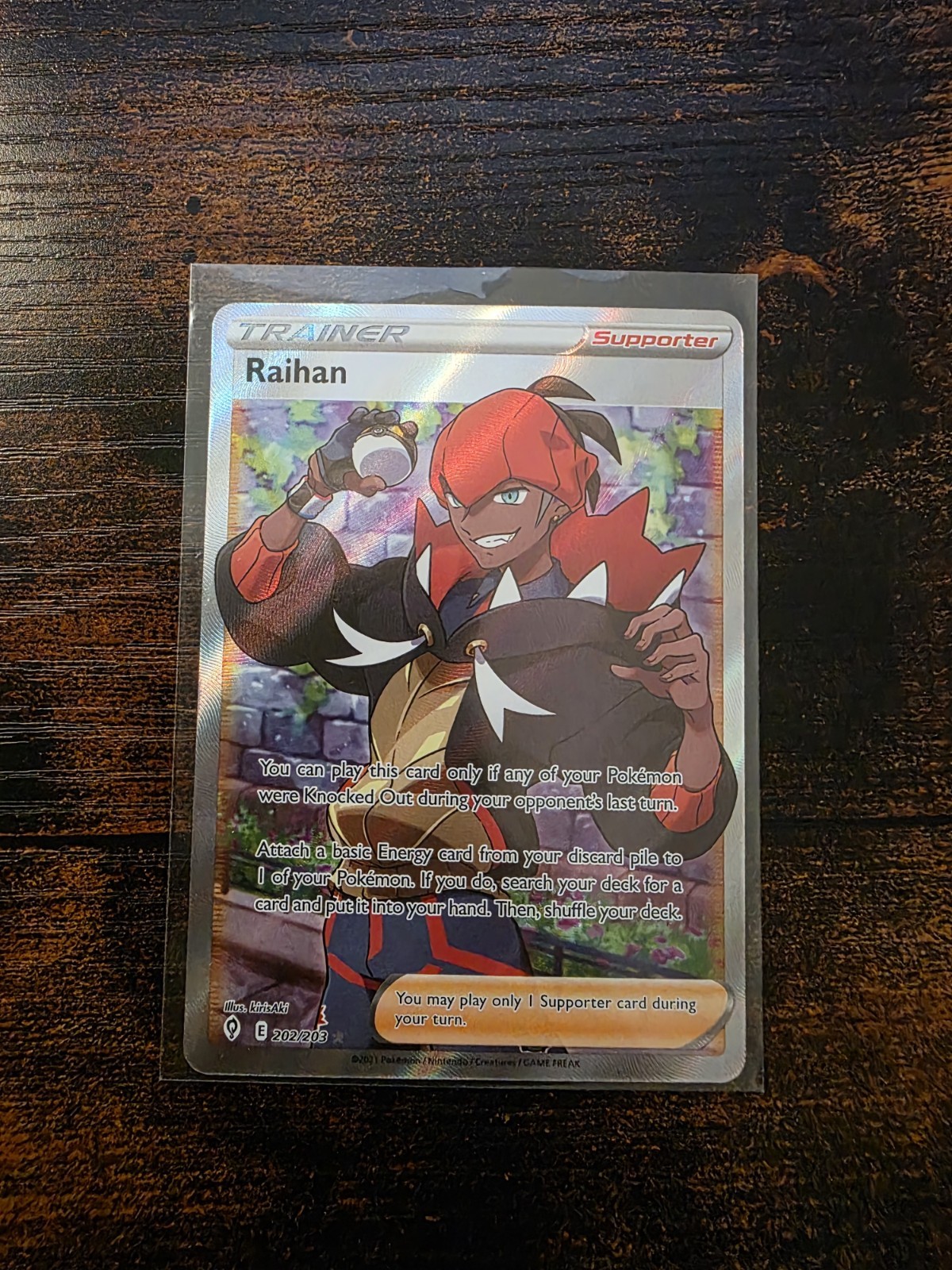 Raihan (Full Art) 202/203 SWSH07: Evolving Skies Holo