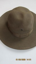 BOY SCOUT WIDE BRIM FELT CAMPAIGN HAT   1932 - 1954   LOW CROWN  SILK HAT BAND