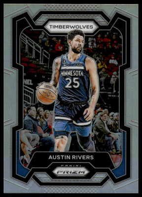 2023-24 Panini Prizm #278 Austin Rivers Prizms Silver Minnesota Timberwolves