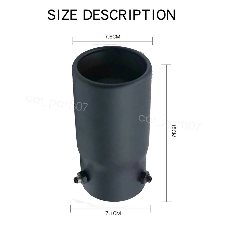 Car Exhaust Pipe Tip Rear Tail Throat Muffler StainlessSteel For Fiat 500 Abarth Foto 3 de 4