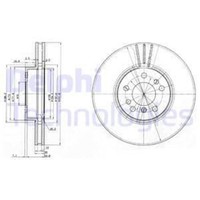 Delphi 2X Bremsscheibe Vorne Ø332 Mm BelüFtet Unbeschichtet FüR BMW X5 E53 3.0D