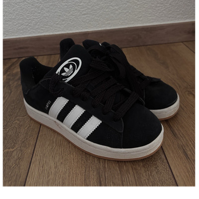 adidas Campus Sneaker Jugendliche EU 38 US 5,5 Schwarz/Weiß Low Top Schnürung