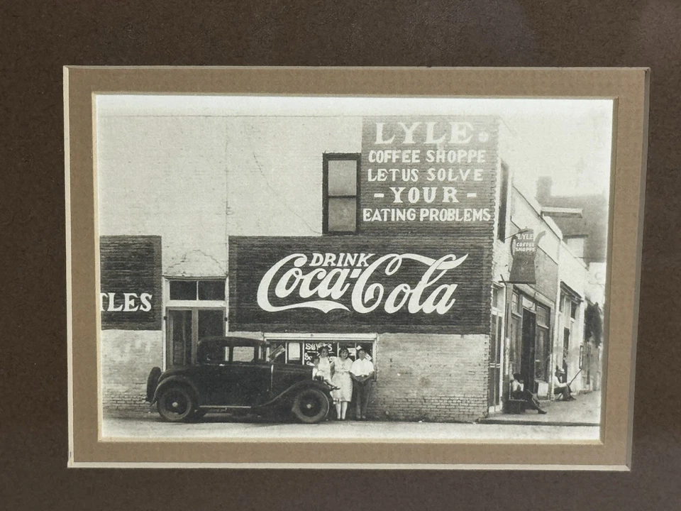 Vintage Coca-Cola Restaurant Photos Framed Trio Olde Mill Silver Bullit Lyle - Image 4 of 4