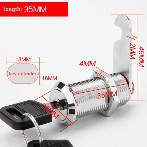 16–30 Mm Nockenschloss Für Tür Schublade Schrank Briefkasten Schließfach DE NEU - Bild 19 von 33