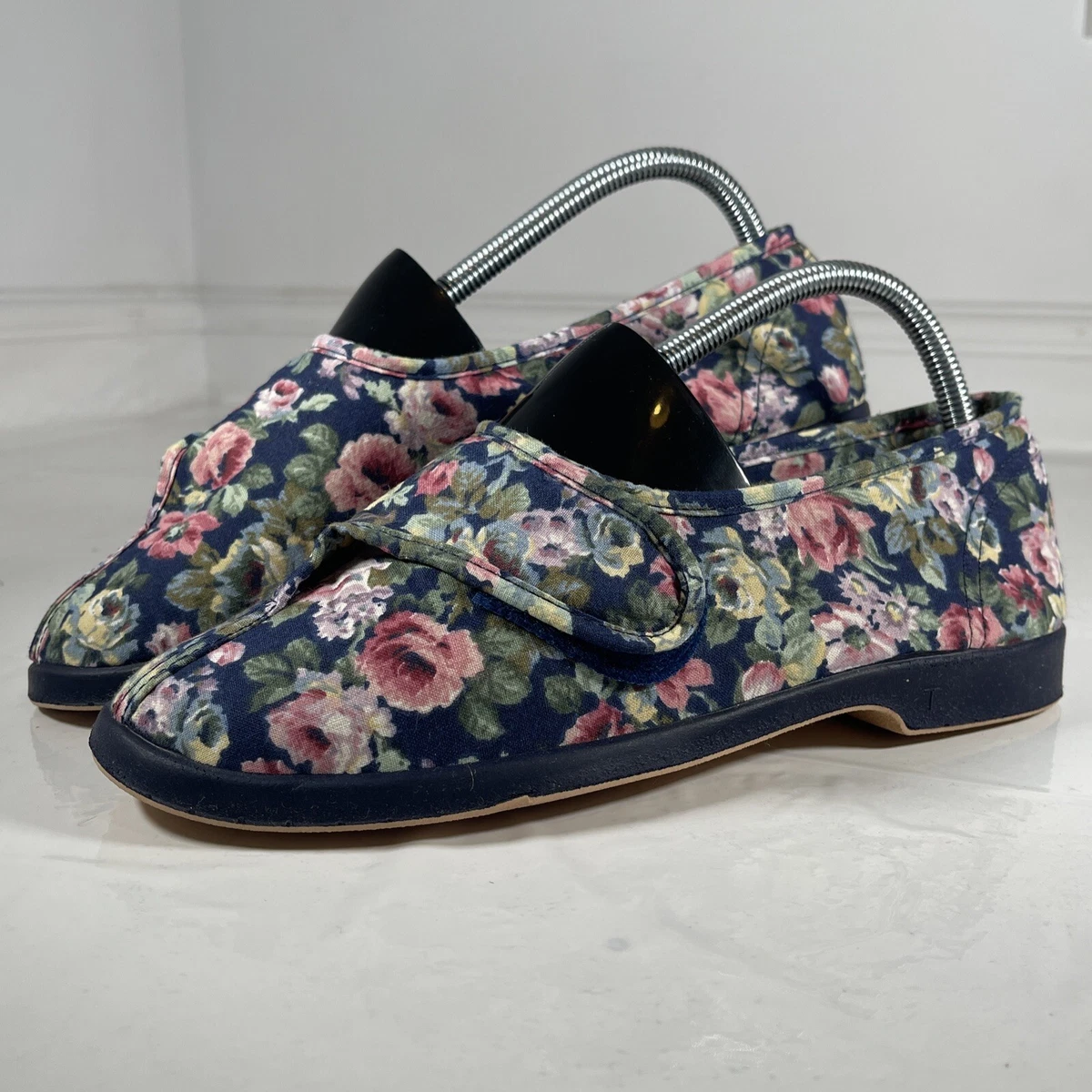 Vintage Pirelli Wendy Slippers Women UK 6 Floral Made In UK New