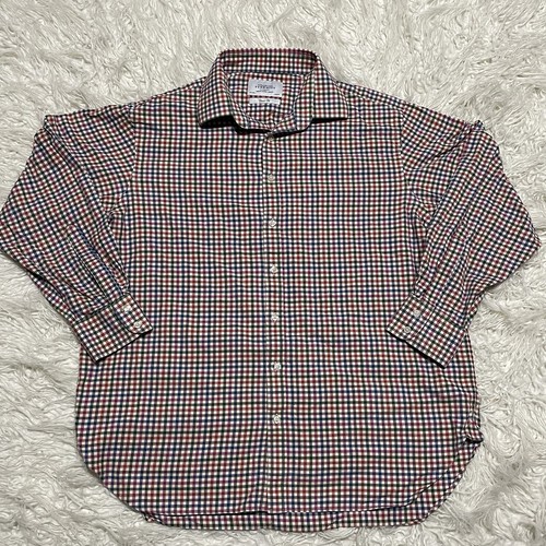 Charles Tyrwhitt Men’s Shirt sz 17.5-35 Gingham Plaid Slim Fit