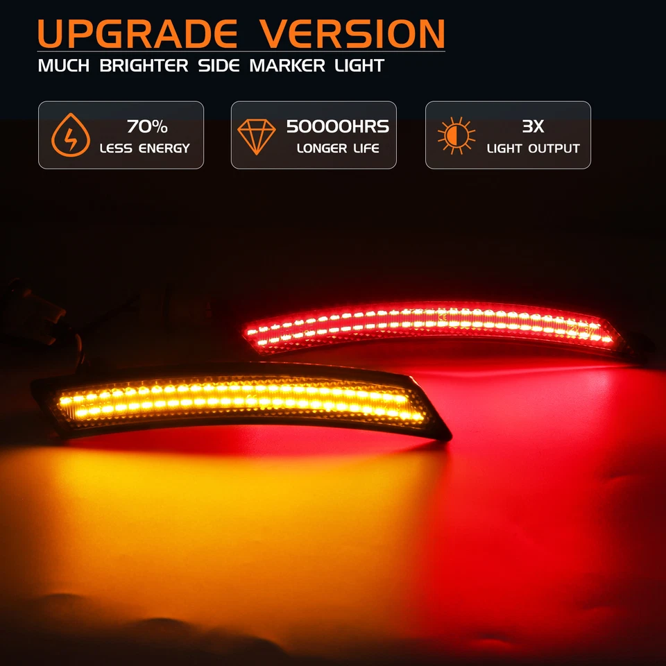Luci di posizione laterali anteriori posteriori a LED per Mini Cooper R55 R56 R57 R58 R60 - Immagine 2 di 4