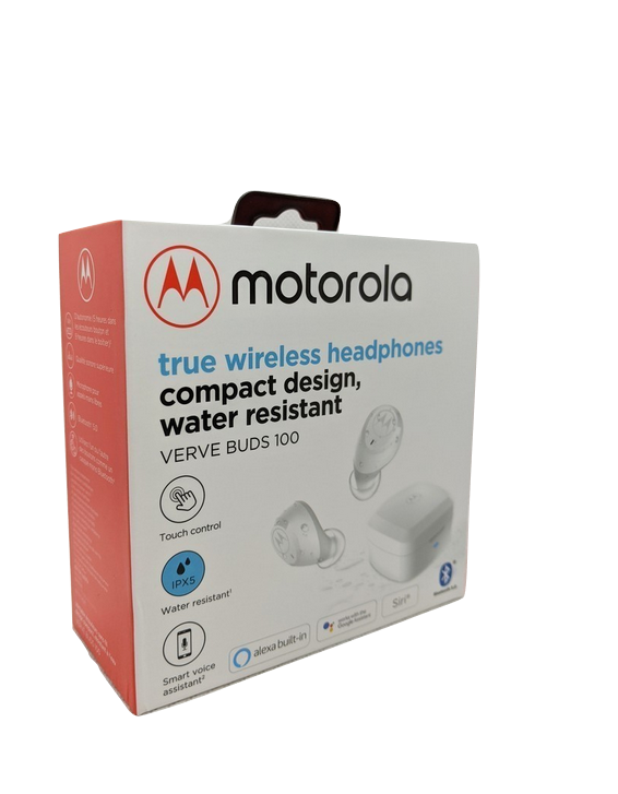 Motorola Vervebuds 100 Earbud Headphones, Waterproof True Wireless