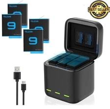 GoPro 9 Battery Charger 1750mAh Smart Fast Charging Case For GoPro Hero 9 Camera