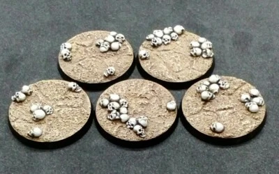 40mm resin bases Skulls for Warhammer 40k Age of Sigmar