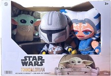 2021 Mattel Star Wars The Mandalorian 3-Pack Plush Set Grogu, Ahsoka Tano Age 3