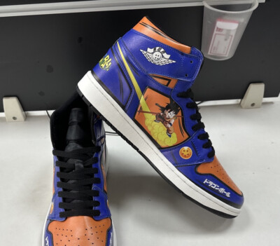 Blue Orange DBZ Kid Goku JD Sneakers Custom Anime Basketball Air