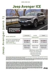 2024 2025 MY Jeep Avenger ICE 10 / 2024 brochure european