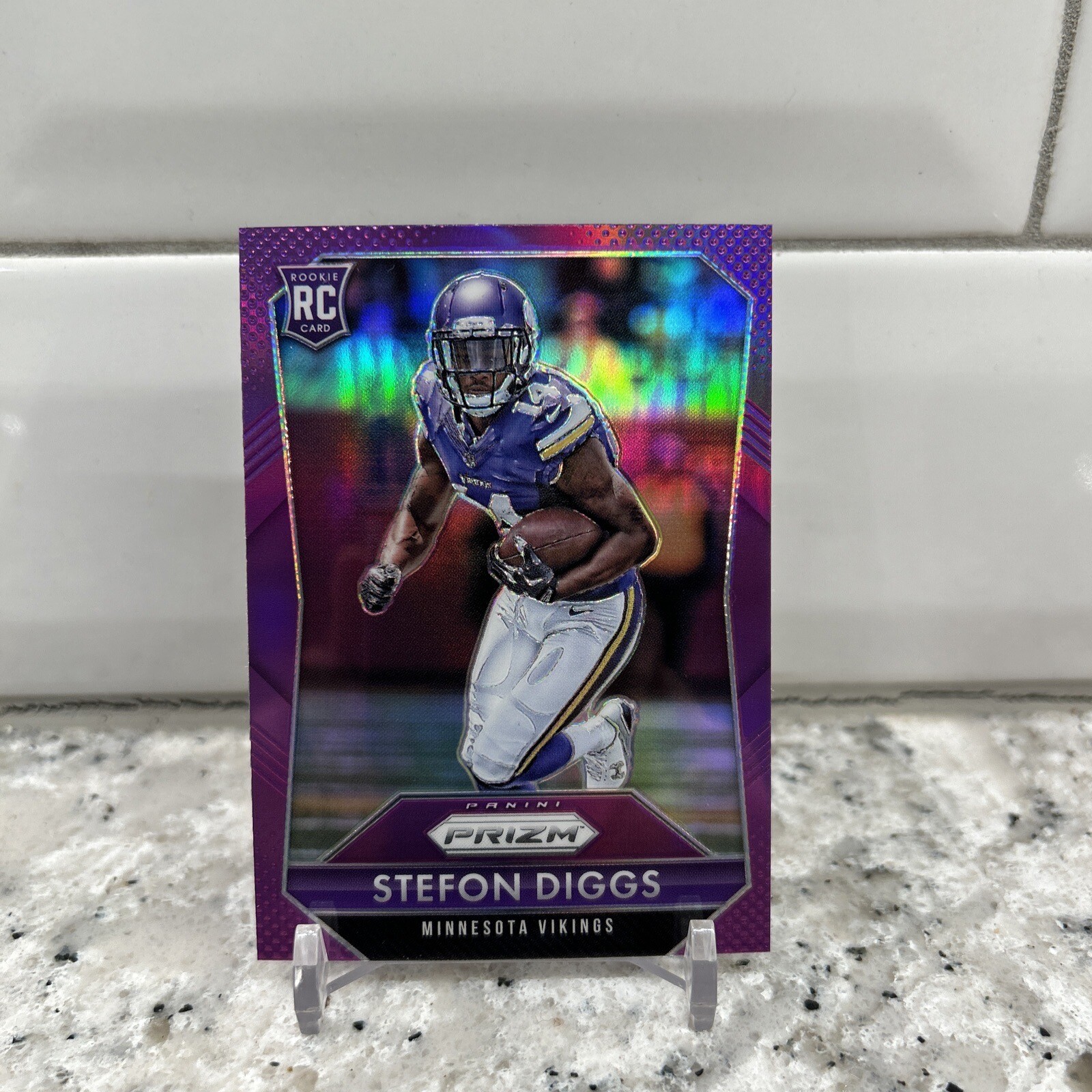 2015 Panini Prizm Stefon Diggs Purple Prizm Rookie Card #285 🔥Vikings/Bills RC
