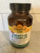 Country Life Coenzyme B-Complex Caps 120 Vegan Capsules Gluten-Free, GMP Quality