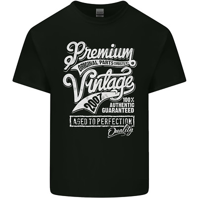 Aged To Perfection Vintage 19th Birthday 2007 Herren Cotton Maglietta Tee Top