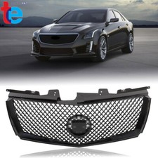 For Cadillac Cts 2008-2013 Front Bumper Upper Grille Mesh Gloss Black
