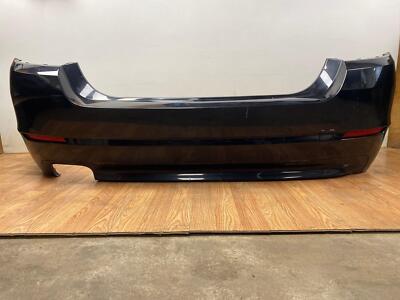 Fits 2011-2013 BMW 528I Rear Bumper Assy W/o M Package W/o Park Assist Black OEM
