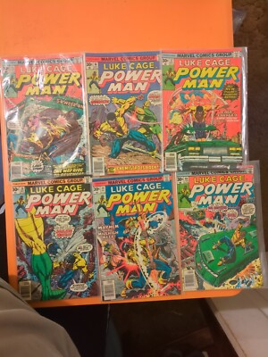 Luke Cage, Power Man Comic Book Lot Issues 35, 36, 38, 38, 39, 40.     (FA5)