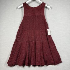Free People Dress Womens XS Red Bittersweet Waterfall Boho Cottage Core Peasant