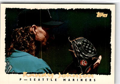 1995 Topps #116 Randy Johnson CyberStats (Spectralight)